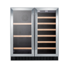 Thumbnail image #1 for Summit Commercial SWBV3071 Undercounter Wine & Beverage Center, French Door, Two Temperature Zones, Digital Controls