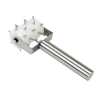 Thumbnail image #1 for Thunder Group SLRD020 Roller Dough Docker, 1/2-Size Plastic Barrel, 3/8-Inch Stainless Steel Pins, Stainless Steel Handle Case of 24