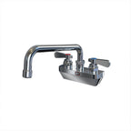 Thumbnail image #1 for NBR Equipment P1W4S6 Wall-Mount Pre-Rinse Faucet, 4" Mount, Lead-Free, 6" Swing Spout, Ceramic Valves