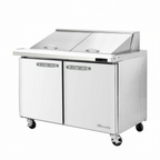 Thumbnail image #1 for Blue Air FSE LLC BLMT60-HC Mega Top Sandwich Prep Table, 2-Section, 60-3/8"W, 24-Pan, Stainless Steel, Rear-Mounted Self-Contained Refrigeration