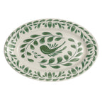 Thumbnail image #2 for Steelite International Zaba Paloma Palm A124P145 Oval China Platter with Rolled Edge, 13.75" x 9.125" 1 Dozen