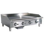 Thumbnail image #2 for Admiral Craft Equipment Corp. Black Diamond BDCTG-48T 48-Inch Countertop Thermostatic Gas Griddle, 4 Burners, 1-Inch Smooth Steel Plate