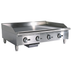 Thumbnail image #2 for Black Diamond 48-Inch Heavy Duty Countertop Thermostatic Gas Griddle, 4 Burners