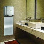 Thumbnail image #2 for Alpine Industries ALP400-WALLG Hand Dryer Wall Guard, 31-3/4" x 15-3/4" x 1-1/6", 304 Stainless Steel, Brushed Finish