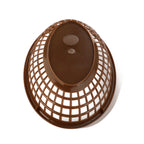 Thumbnail image #2 for New Star Foodservice Inc. 44102 Fast Food Basket, 9-1/4" x 6", Stackable, Oval, Plastic, Brown Case of 3 Dozen