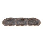 Thumbnail image #1 for Korin Inc SDS-241 Shallow 3-Compartment Rectangular China Plate, 11" Case of 5