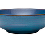 Thumbnail image #1 for Libbey Canyonlands 109762 Round Ceramic Salad Bowl, 30 oz, 7" Diameter, Terracotta Blue