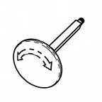 Thumbnail image #1 for G.E.T. Frilich 3178970 Replacement Turning Knob for Rotary Cereal and Dry Food Dispenser, Stainless Steel, Floating Axle