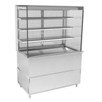 Thumbnail image #1 for RPI Industries Vienna VIAS3-34-R-SQ-SC-INS Self-Service Refrigerated Grab-N-Go Display Case, 44-1/4" W, Self-Contained, 3 Adjustable Glass Shelves