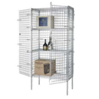 Thumbnail image #1 for 1880 Hospitality Focus Foodservice FSEC184863 Security Cage Kit, 18 x 48 x 63 in, Side-Hinged, Chrome Finish