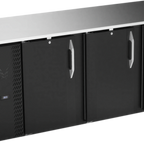 Thumbnail image #1 for Victory Refrigeration VBB78HC-F-B Three-Door Solid-Door Back Bar Refrigerator, 78"W, Black Exterior, Stainless Steel Top