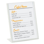 Thumbnail image #1 for Cal-Mil 3671-811-15 Menu/Card Holder, 8-1/2"W x 11"H, Double Acrylic Inserts, White Metal Frame Case of 3
