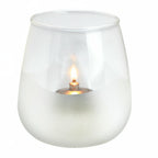 Thumbnail image #1 for Sterno Sonoma 80536 Glass Candle Lamp, 4"H, Clear with Subtle Frosted Pattern, for Liquid Wax or Flameless Candles