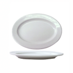 Thumbnail image #1 for International Tableware Bristol BL-34 Porcelain Oval Platter, 9-1/4" x 6-3/4", Wide Rim, Rolled Edge Case of 2 Dozen