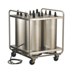 Thumbnail image #1 for Lakeside Manufacturing EASY-GLIDE 8410 Heated Mobile Dish Dispenser, Open Frame, 4 Tubes, 10-1/8" Round Plates