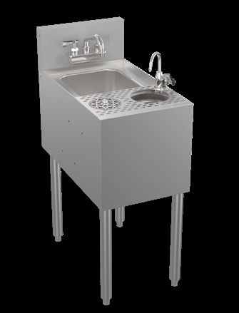 Product image #7 for Krowne Royal Series 14-Inch Underbar Speed Unit with Dump Sink, Speed Rinser, and Dipperwell