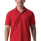Thumbnail image #1 for Chef Works Z650-RED-XS Men's Red 100% Polyester Collared Polo Shirt, XS