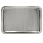 Thumbnail image #1 for Steelite International Williamsburg Metal 5851JX32 Rectangular 18/10 Stainless Steel Serving Tray, 13" x 10"