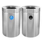 Thumbnail image #1 for Alpine Industries ALP475-50-R-T 50-Gallon Stainless Steel Recycling Can and Trash Receptacle