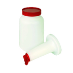 Thumbnail image #1 for Thunder Group PLSNP02R Plastic Beverage Storer and Pourer, 2 qt, Red, Color-Coordinated Spout and Cap Case of 6