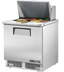 Thumbnail image #5 for Stainless Steel 32-Inch One-Section Sandwich/Salad Prep Table with 12-Pan Top and Rear-Mounted Self-Contained R290 Refrigeration