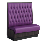 Thumbnail image #1 for ATSMFG ATS AT&S-AS-KR48-BT GR8 Karender Standard Booth, single, 48" long x 48" high, Sewn Button-tuft back, Upholstery and foam fitted over a