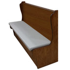 Thumbnail image #1 for Oak Street Durango DRN-7242-SGL-VSWB Single Restaurant Booth, 72"L x 42"H, Oak, Wood Back, Black Vinyl Upholstered Seat, Closed Base