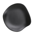 Thumbnail image #1 for Steelite International Delfin, Marisol Black 7000DD028 11-1/2" Black Melamine Flat Plate, Free-Form 1 Dozen
