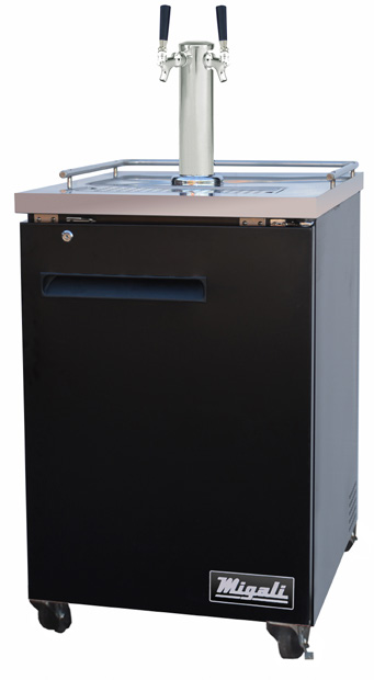 Product image #6 for Migali Competitor Series® 23.5-Inch Wide Single-Section Direct Draw Beer Cooler with Single Faucet Tower, 1/2-Keg Capacity