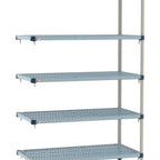 Thumbnail image #1 for Metro MetroMax Q MQ-2154G-74-A5 Add-On Polymer Shelving Unit, Louvered, 5 Shelves, 21"D x 54"W x 74"H