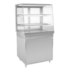 Thumbnail image #1 for RPI Industries Vienna VIHD2-34-R-SL-CC Full-Service Hot Display, 31-1/2"W, Slanted Glass Front, 2 Unheated Shelves