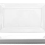 Thumbnail image #1 for International Tableware Marzano MZ-111 Porcelain Rectangular Platter, Wide Rim, 11-1/4"W x 6-3/4"D x 1-1/8"H 1 Dozen