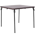 Thumbnail image #1 for Flash Furniture DAD-LF-86-GG Folding Table, 34 x 34 x 28-1/2 in H, Square, 1-1/4 in Wood Grain Plastic Top
