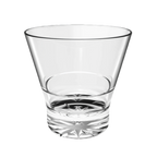Thumbnail image #1 for Thunder Group PLTHRG212C 12 oz Clear Polycarbonate Rocks Glass, Stackable, Starburst Base Case of 24