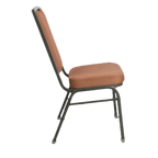 Thumbnail image #2 for JustChair Manufacturing Banquet Collection A81218 Stacking Side Chair with Upholstered Back and Seat, Aluminum Frame