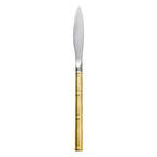 Thumbnail image #1 for Kadra Kitchenware Vikko Dine VF-KN40-SGS Steak Knife, Brushed Gold 18/10 Stainless Steel, Sage Case of 144