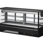 Thumbnail image #1 for Turbo Air TCDD-96H-UF-W(B)-N Refrigerated Deli Case, 96-1/2"W, Straight Tempered Front Glass, 2 Shelves, Self-Contained