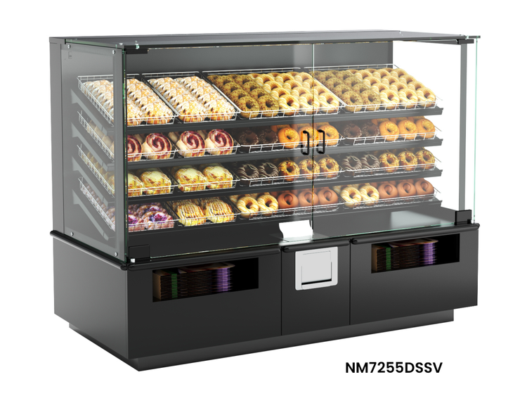 Product image #5 for Blend Non-Refrigerated Self-Service End Cap Pastry Display Case, 72 Inch Wide