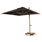 Thumbnail image #1 for Grosfillex Windmaster 98701731 10 ft Square Cantilever Patio Umbrella, Aluminum Pole, Wind Stabilizer, Black Recacril Fabric