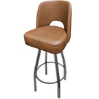 Thumbnail image #2 for Oak Street SL9136-CCS Vinyl-Upholstered Swivel Bar Stool with Cutout Back, Bucket Seat, and Footring
