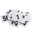 Thumbnail image #1 for TableCraft Products 12502 Number Cards, 4 x 3.75 in, Black/White PVC, Numbers 1-50 Case of 100