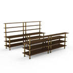 Thumbnail image #1 for Steelite Mogogo, Modular MGCMLC11WBXF Modular Double Buffet Bar, Bengali Mango Wood Laminate, Brushed Brass Legs