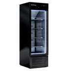 Thumbnail image #1 for Infrico USA IMD-ERC50PHBT Glass Door Freezer Merchandiser, 1 Reach-In Door, 4 Shelves, 40 cu. ft., Black, Bottom-Mounted Self-Contained Refrigeration