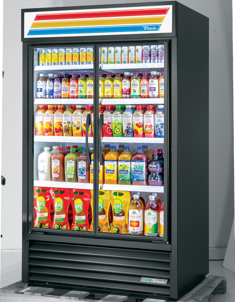 Product image #5 for True Two-Section Glass Door Visual Refrigerated Merchandiser, 48-Inch Class, Bottom-Mounted, R290
