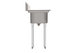 Thumbnail image #6 for Koolmore 1-Compartment Stainless Steel Sink with Left Drainboard and Backsplash