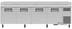 Thumbnail image #10 for True TPP-AT-119-HC 4-Section Pizza Prep Table with Side-Mounted Self-Contained Refrigeration