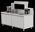 Thumbnail image #2 for Omcan 72-Inch Bubble Tea Station with 2 Sinks, Drop-In Ice Bin, and Overshelf