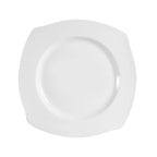 Thumbnail image #1 for CAC China Philadelphia PHA-16 10-1/2" Square Wavy Porcelain Plate 1 Dozen