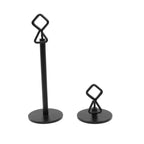 Thumbnail image #1 for TableCraft Products BKC2212 Number/Card Holder Stand, 12"H, 2-1/5" Diameter Base, with Clip, Black Case of 12