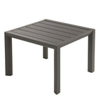 Thumbnail image #1 for Grosfillex Sunset US040288 Outdoor Square Low Table, 20" x 20" x 14.5"H, Aluminum, Powder-Coated Volcanic Black